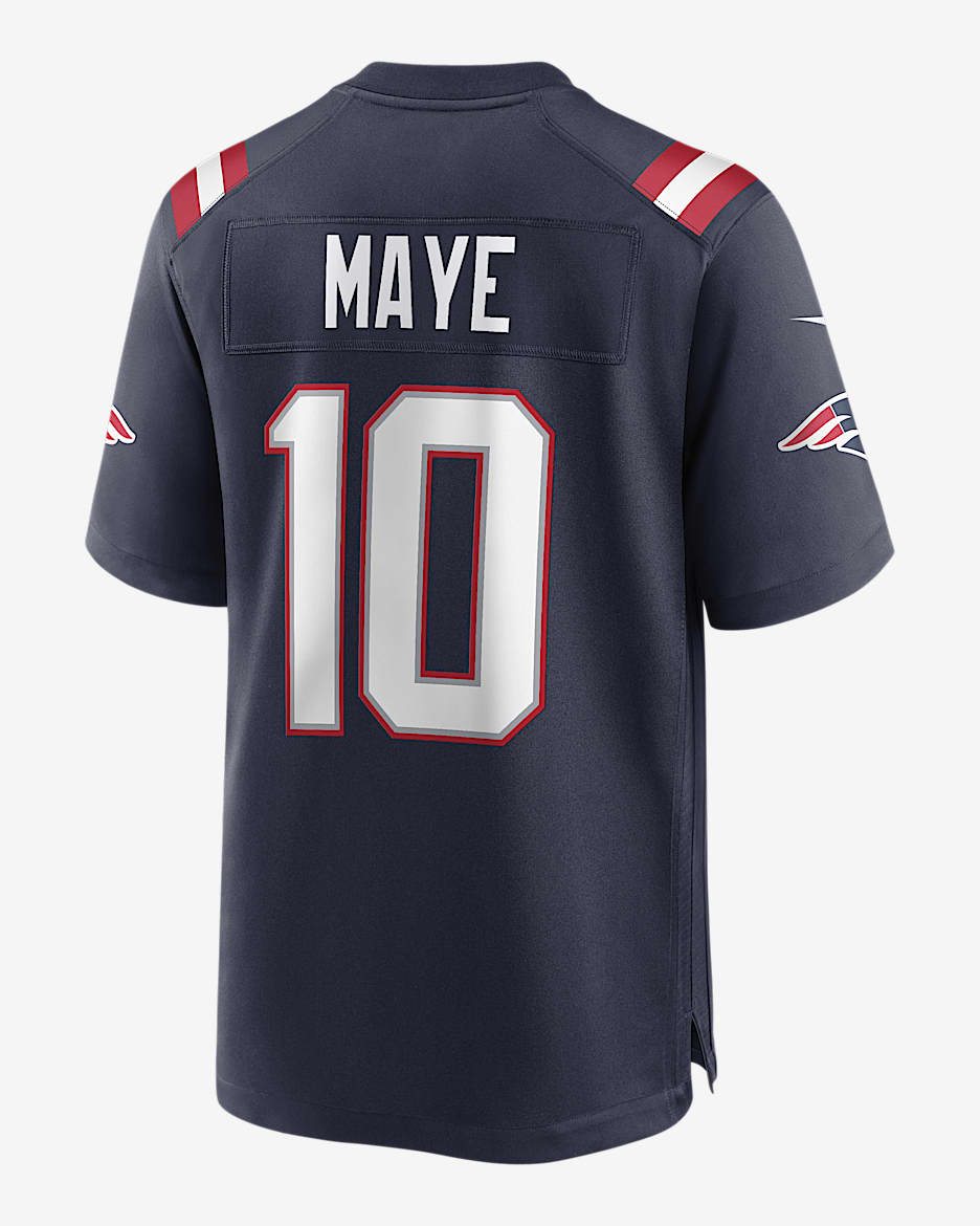 Men s New England Patriots Drake Maye Nike Navy Game Jersey XL Navy